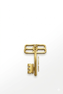BB Luxury Estate Co. gold key logo
